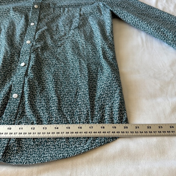 Rue Saint-Patrick Men's Long Sleeve Allover Button Up Casual Dress Shirt Green M - Picture 11 of 12